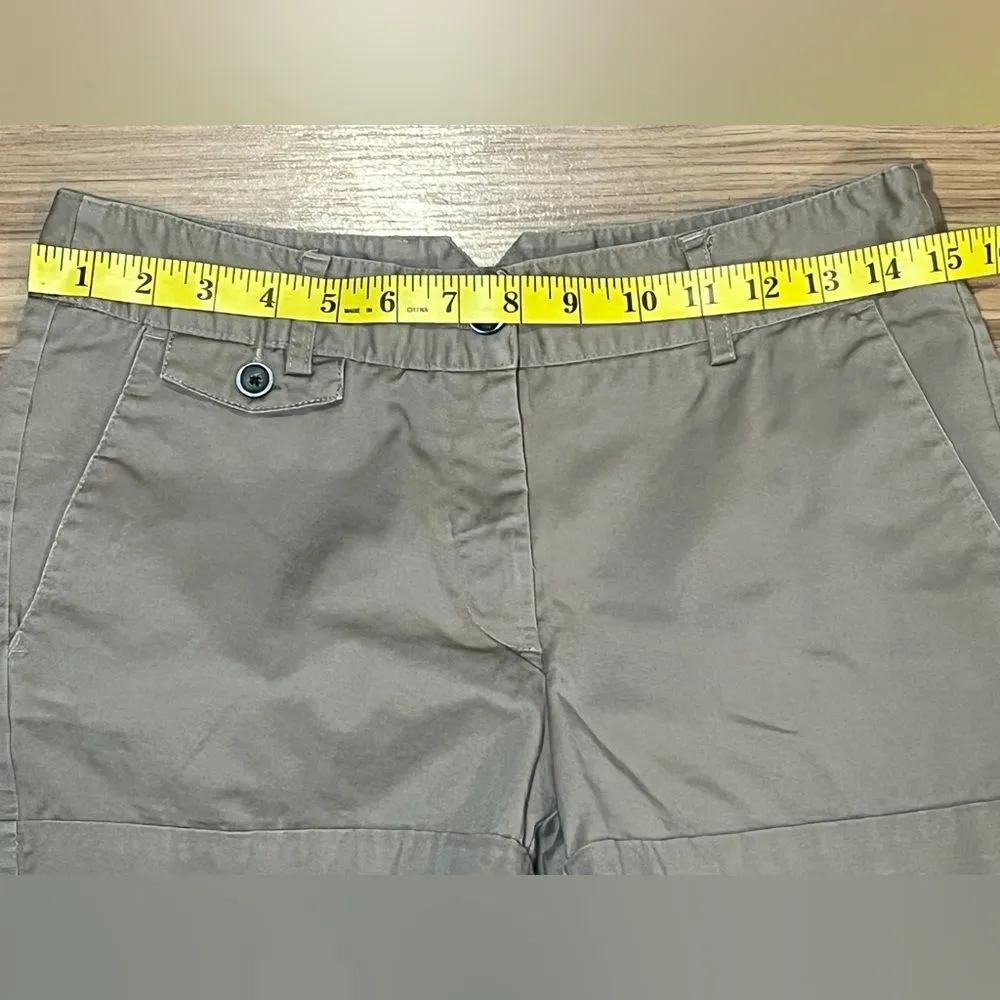 ZARA Basic Khaki Twill Shorts Size Small - Image 6