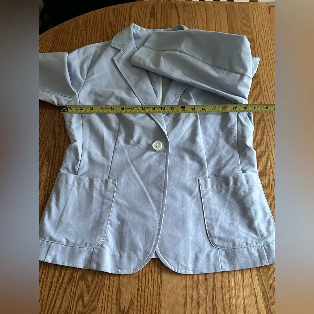 Talbots Women’s Classy Classic Blazer Color Blue Size 8 Preppy Country Club - Image 6