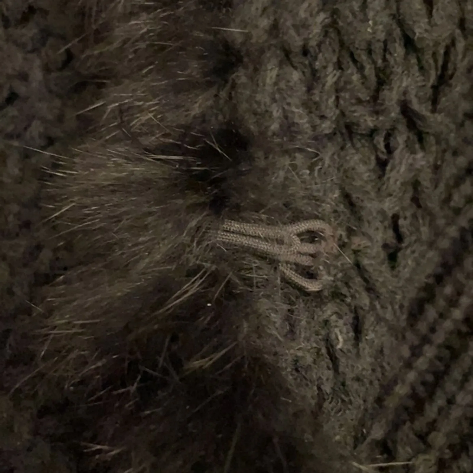 Love Token Knit Black Sweater Vest Shrug Trimmed in Rabbit Fur Womens Size XS - Image 10