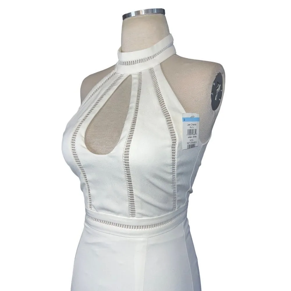 Bardot Mirela Keyhole Halter Midi Dress In Orchid White XSmall New Womens - Image 5