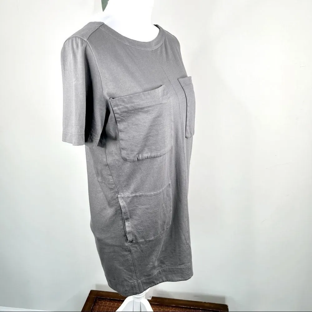 Everlane Gray Utility Pocket Shift T Shirt Dress Cotton Size XS - Image 10