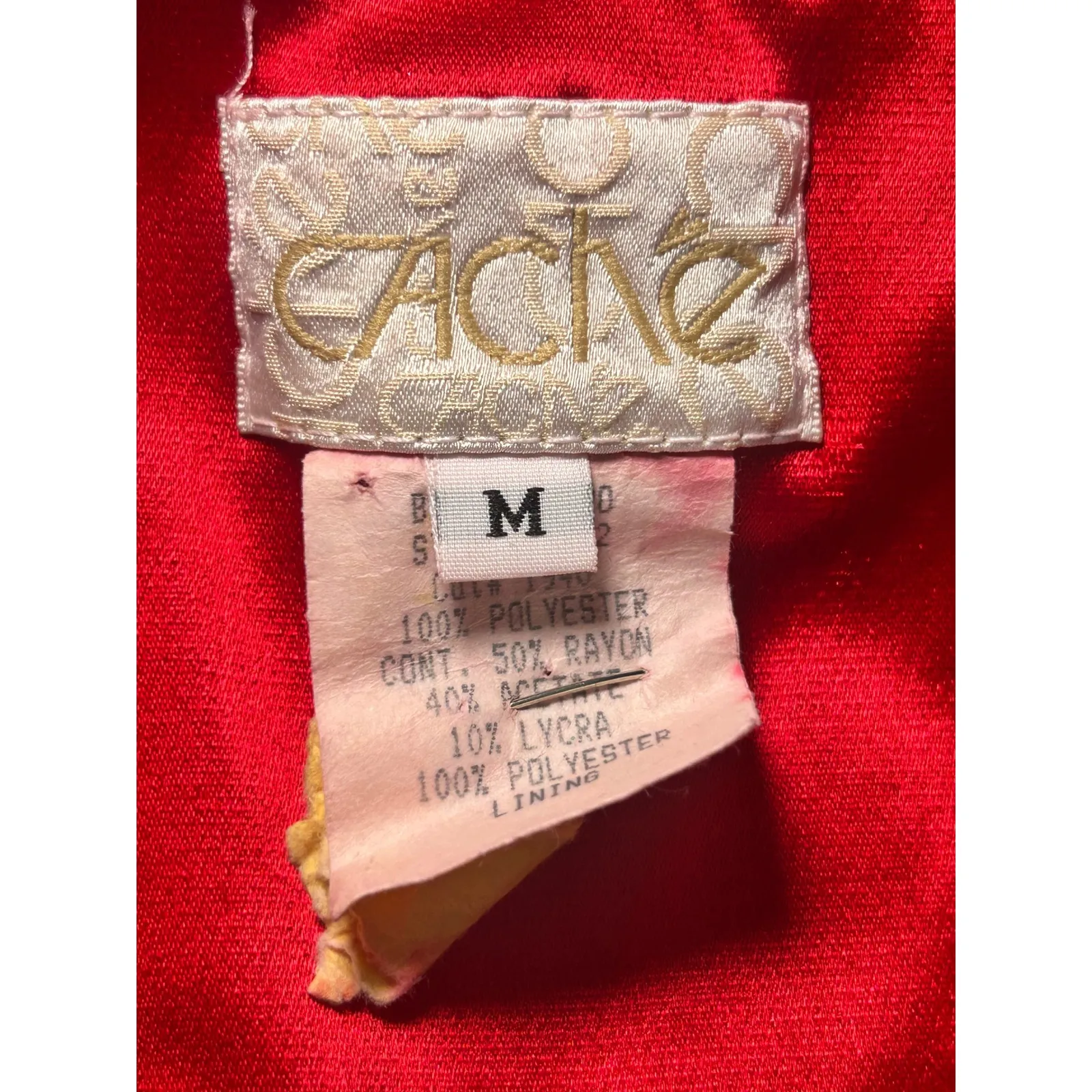 Cache Bianca Nero Red Strapless Asymmetrical Hem Dress Size M Vintage Y2K - Image 6