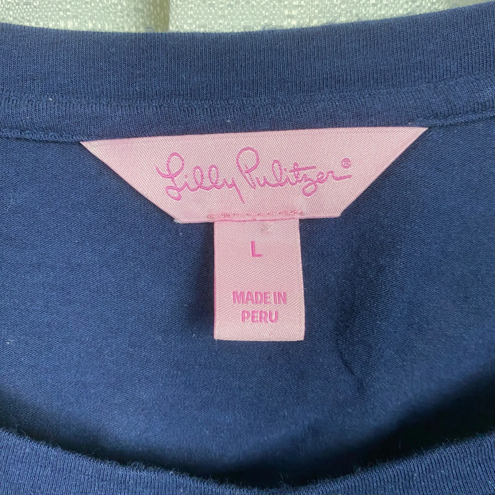 Lilly Pulitzer Blue Stripe Lobster Finn T Shirt Sz.L - Image 8