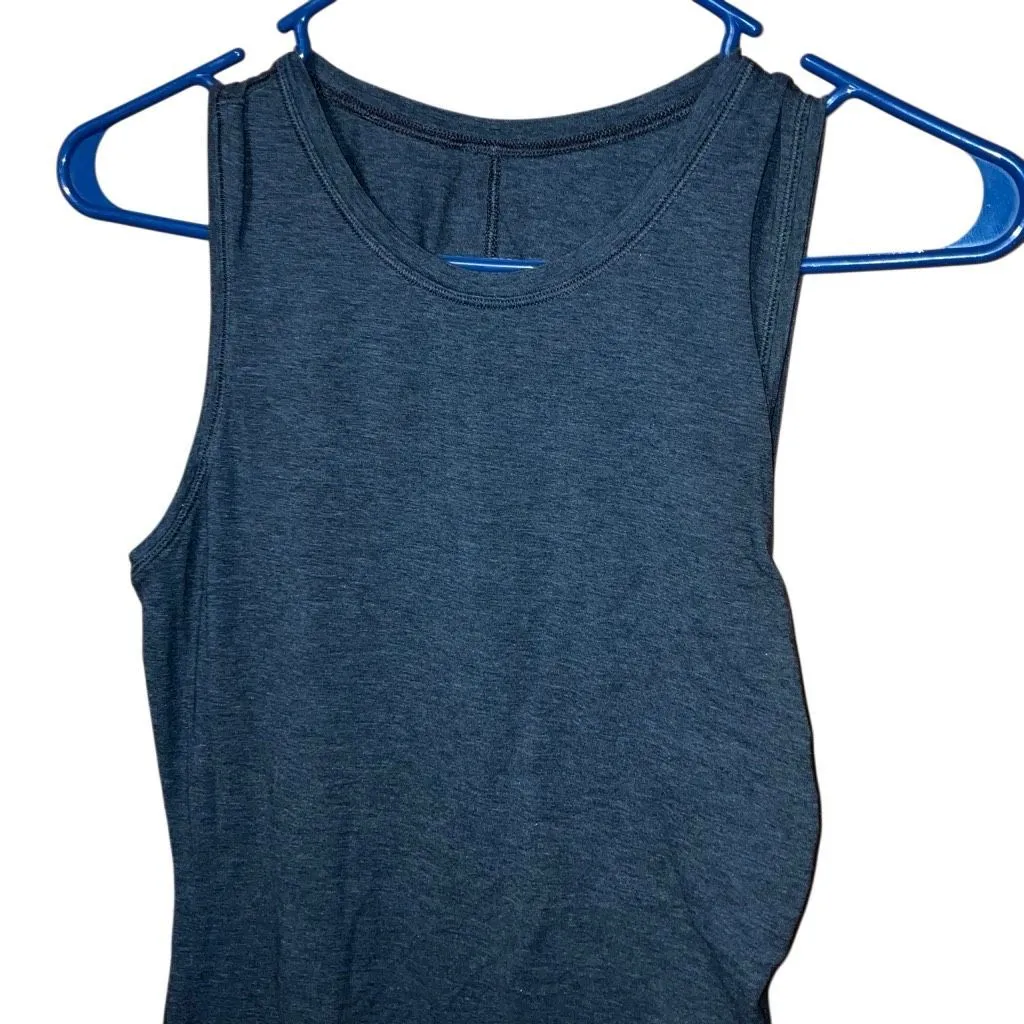 Lululemon cinch it mini sleeveless bodycon dress in charcoal grey size 6 #752 - Image 5