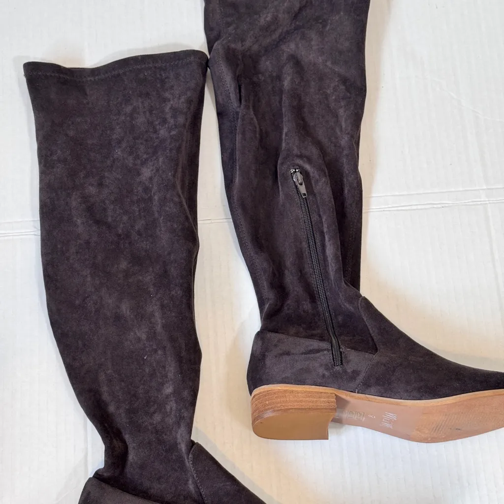 Mi.im Faux Grey Suede Leather Knee High Boots Womens 8 Fall Casual Classic Gray - Image 12