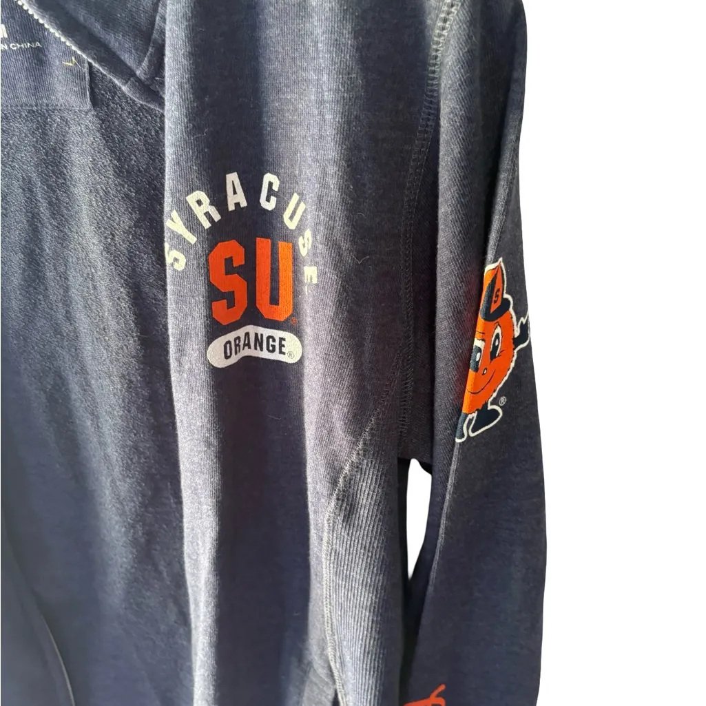Syracuse University Zip Up Blue Sweatshirt - Image 2