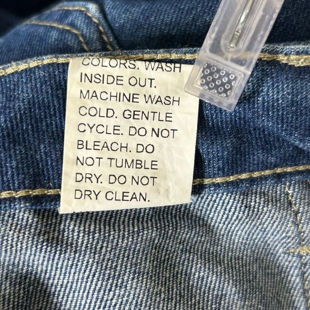 Shein Jeans Womens S Blue High Rise‎ Straight Leg High Rise Cargo Jeans - Image 10