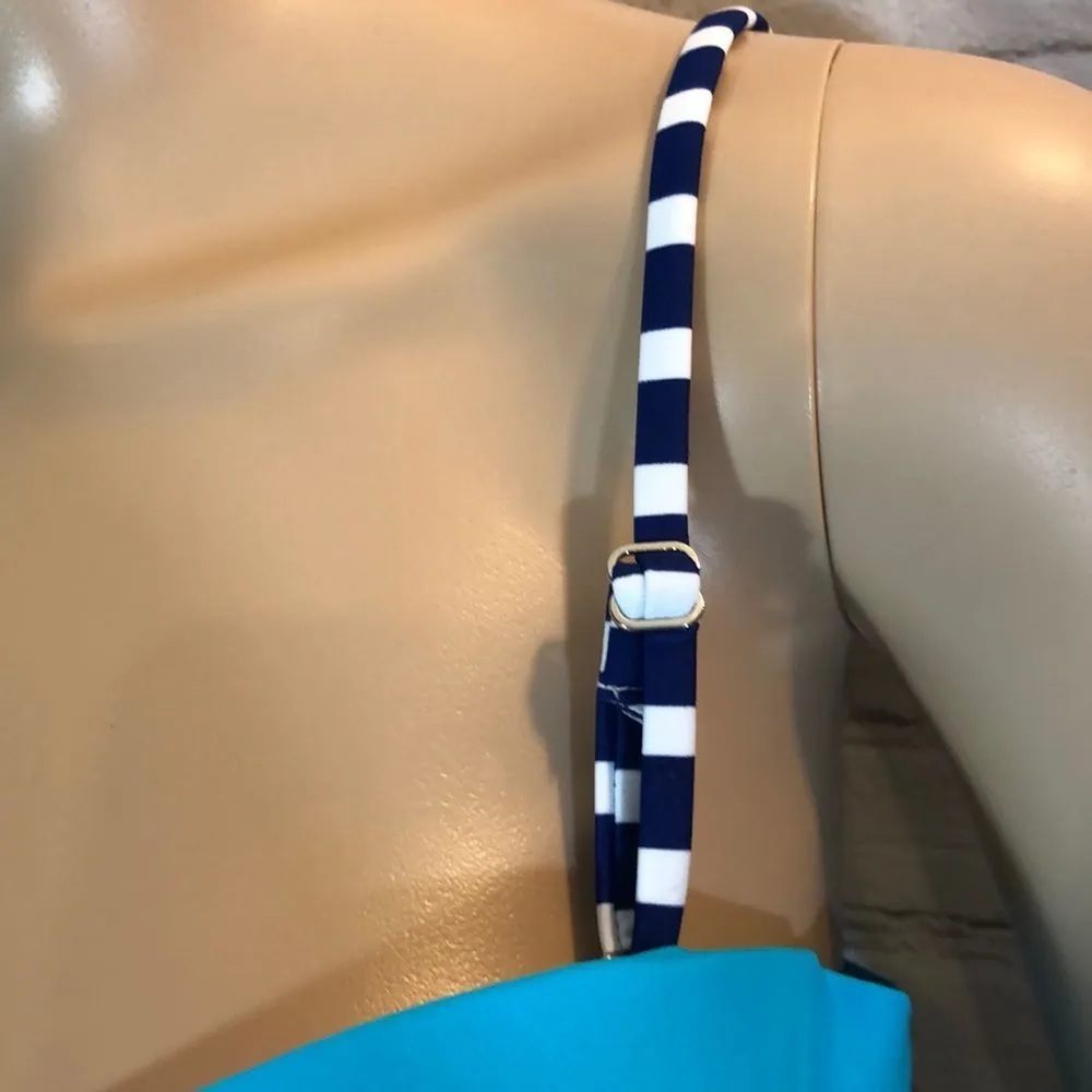 Turquoise Bandeau Bikini Top Matching Bottoms Juniors XL Size undefined - Image 6