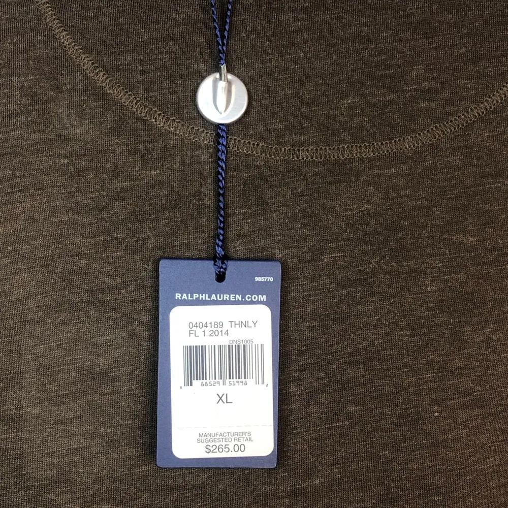 RALPH LAUREN Brown Long Sleeve Henley Dress Size XL NWT with flaw - Image 9