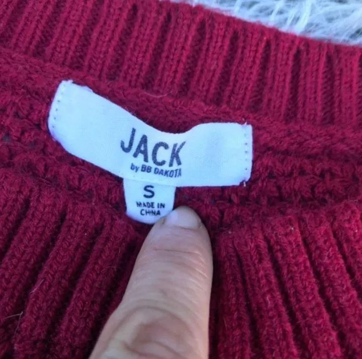 Jack by BB Dakota Red Sweater, Size S - Image 3