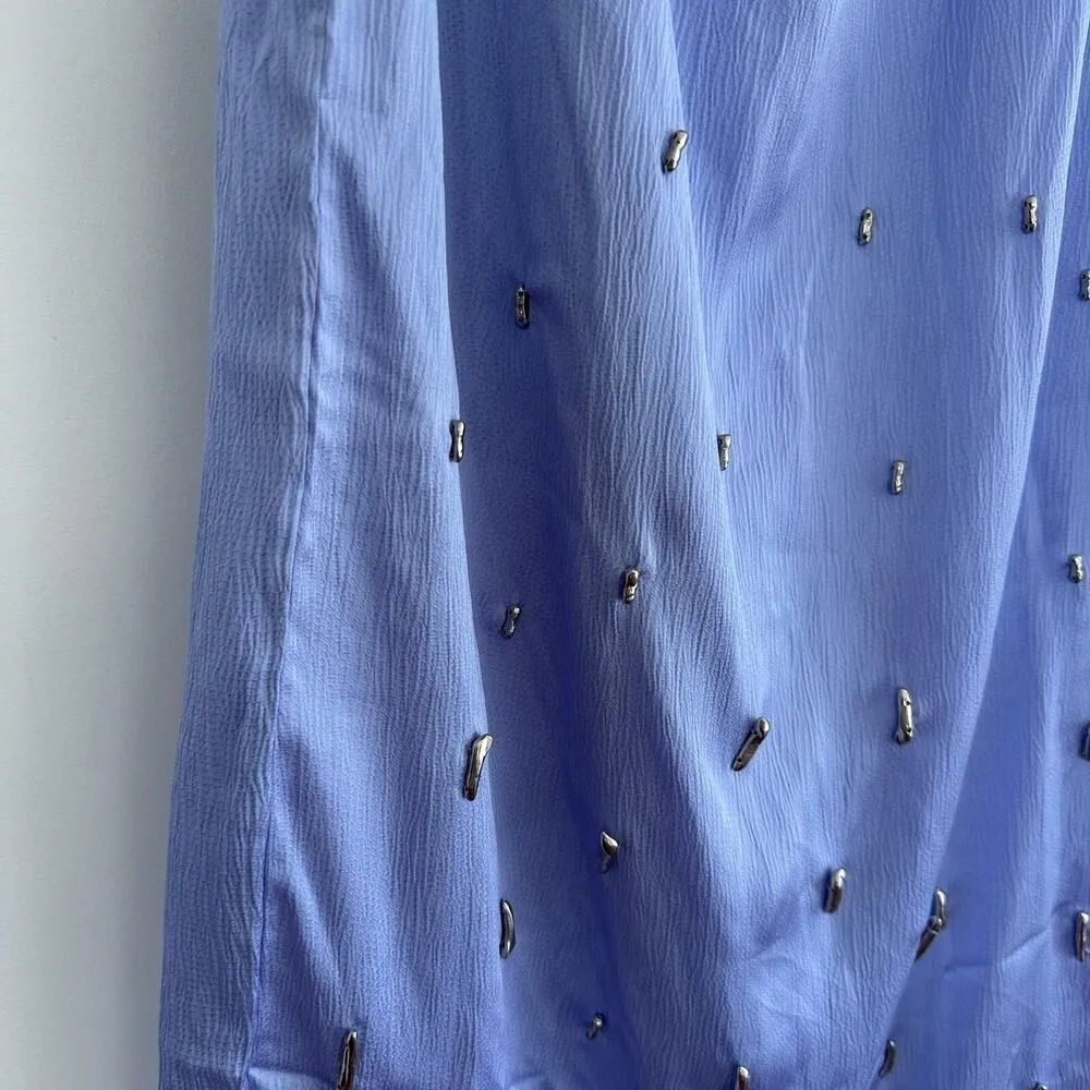 BAOBAB Maxi Dress Medium Lilac Blue Amorino Gown Embellished Goddess Evening - Image 6