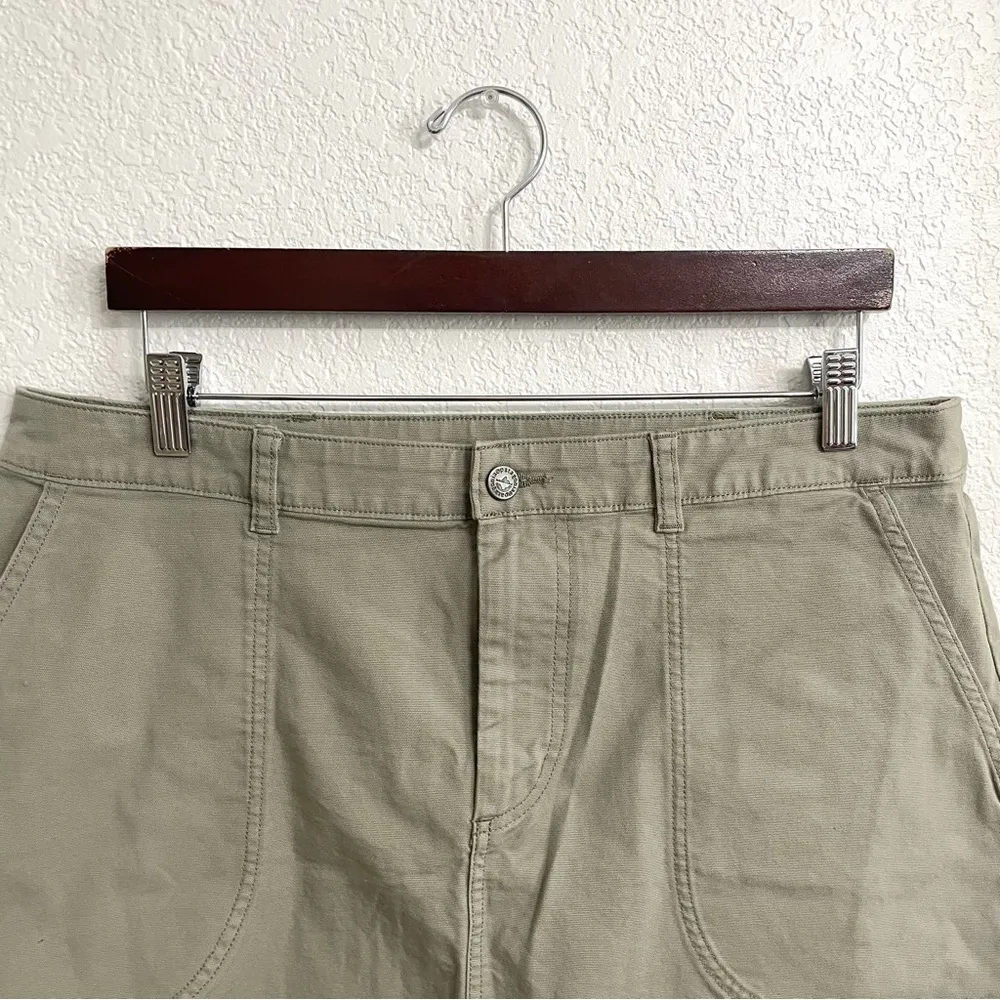 Patagonia Women’s Skirt Green Gray Short A Line Cotton Pockets Size 16 - Image 3
