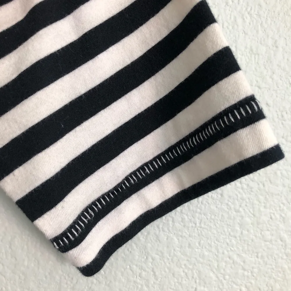 Obey Black/White Striped Dress. Size Small. - Image 8