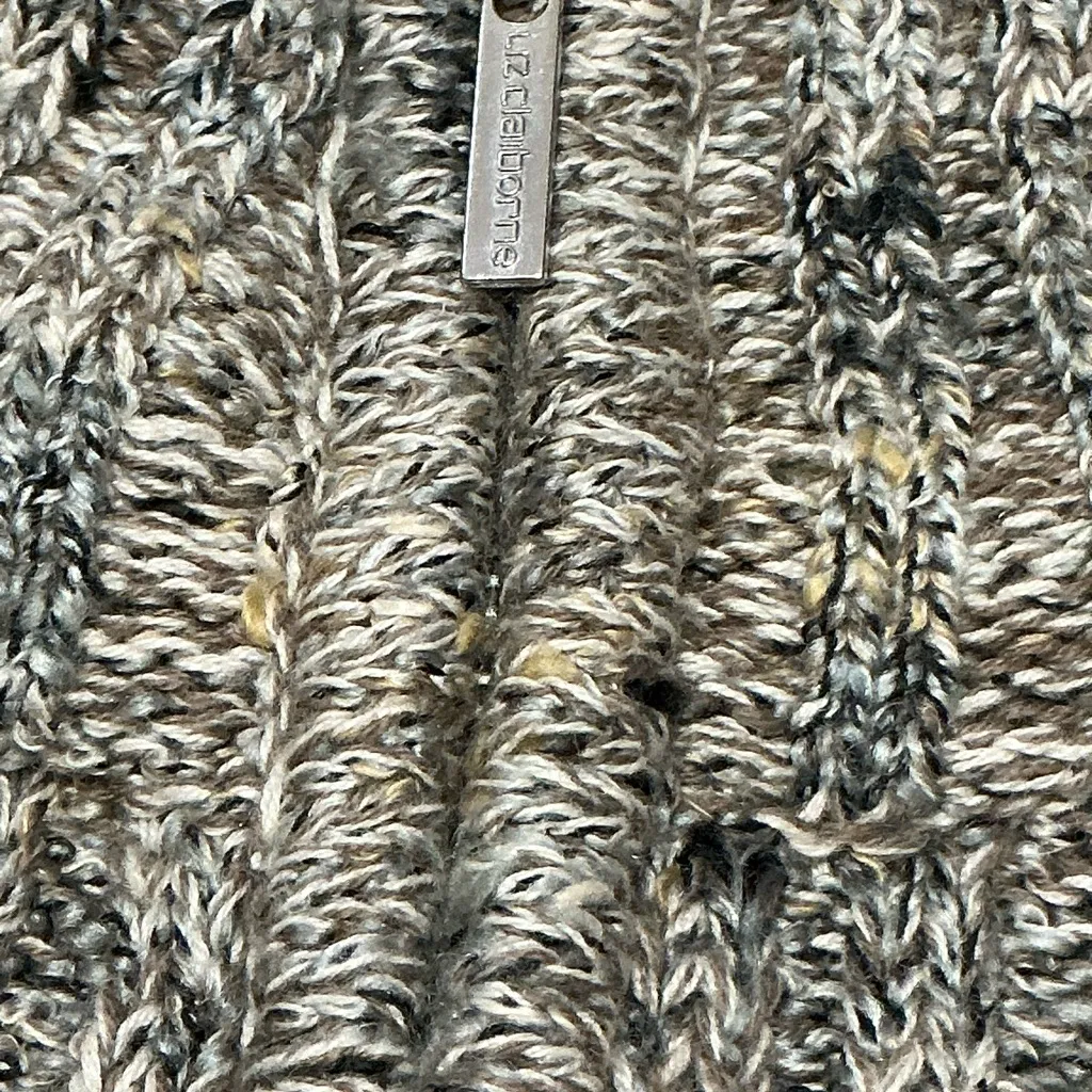 LIZ CLAIBORNE Ribbed Half-Zip Sweater M 17” p2p VGUC - Image 5