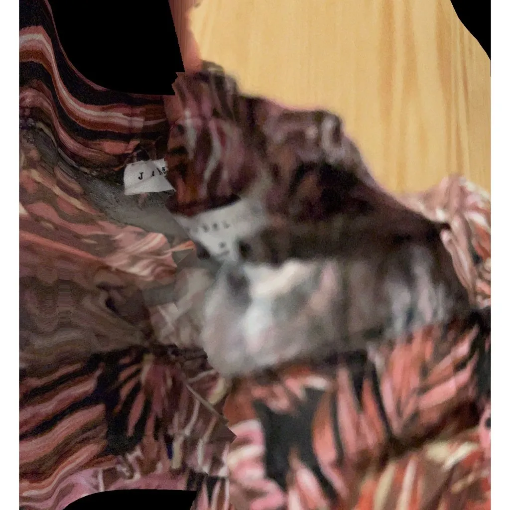 New Women’s Jane Delancey Palm Tree 🌴 Leaves Tropical Print Shorts Linen Medium Brown - Image 5