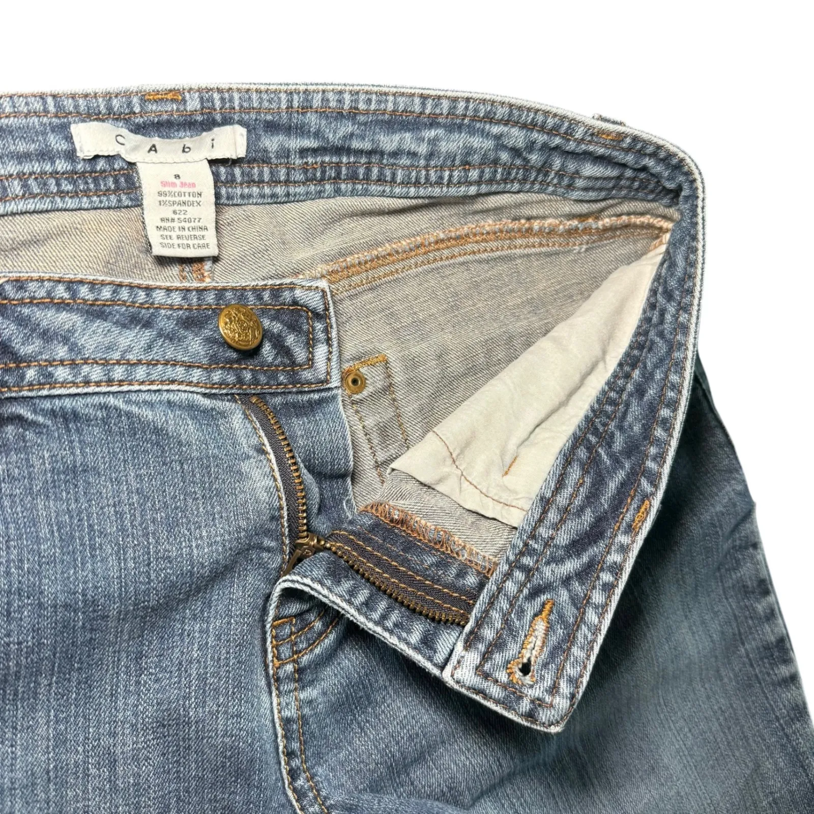 Cabi Slim Jean Denim Jeans Womens‎ Size 8 Light Wash Cotton Blend Casual - Image 3