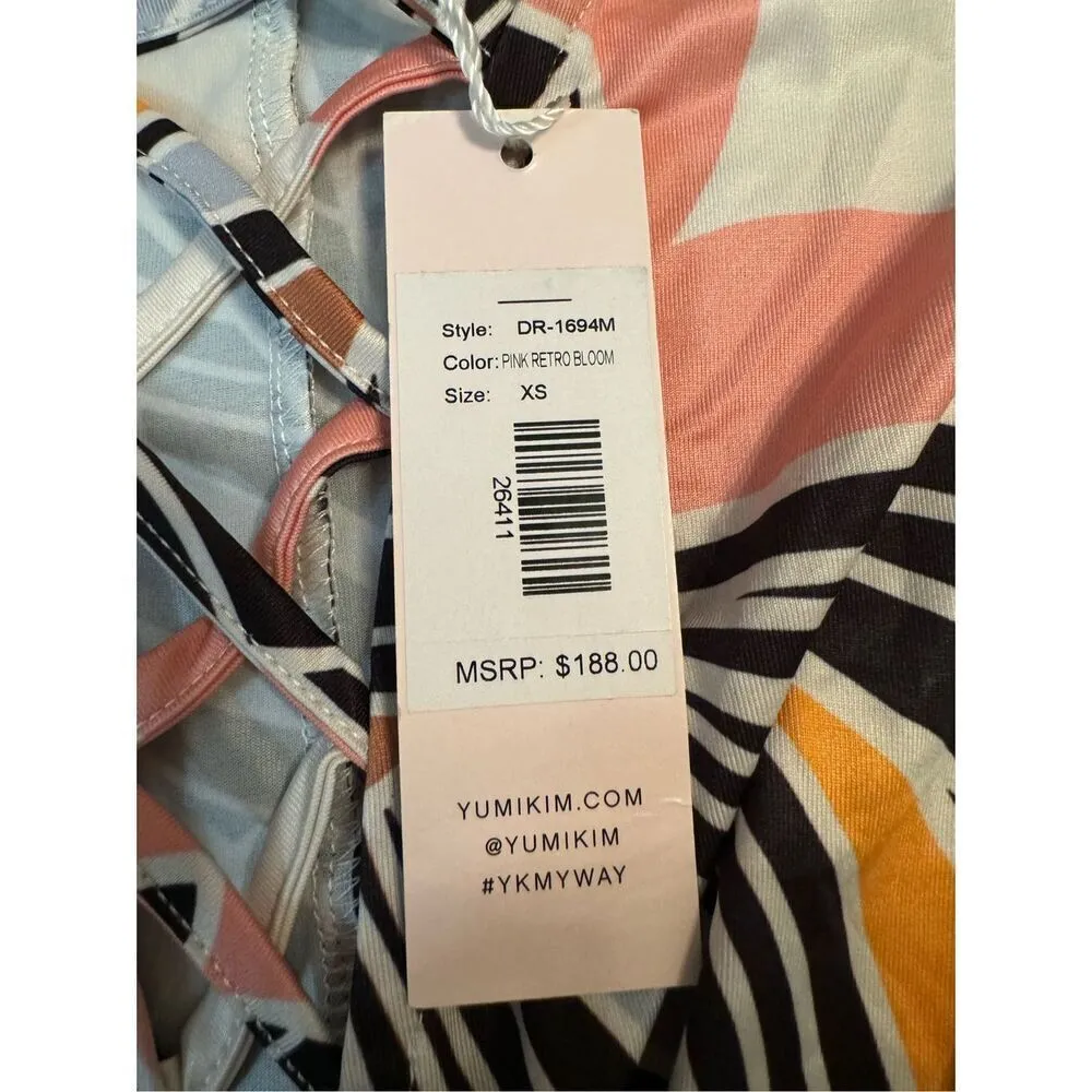 NEW Yumi Kim One & Only pattern Maxi Dress Sz XS in Pink Retro Bloom - Image 13