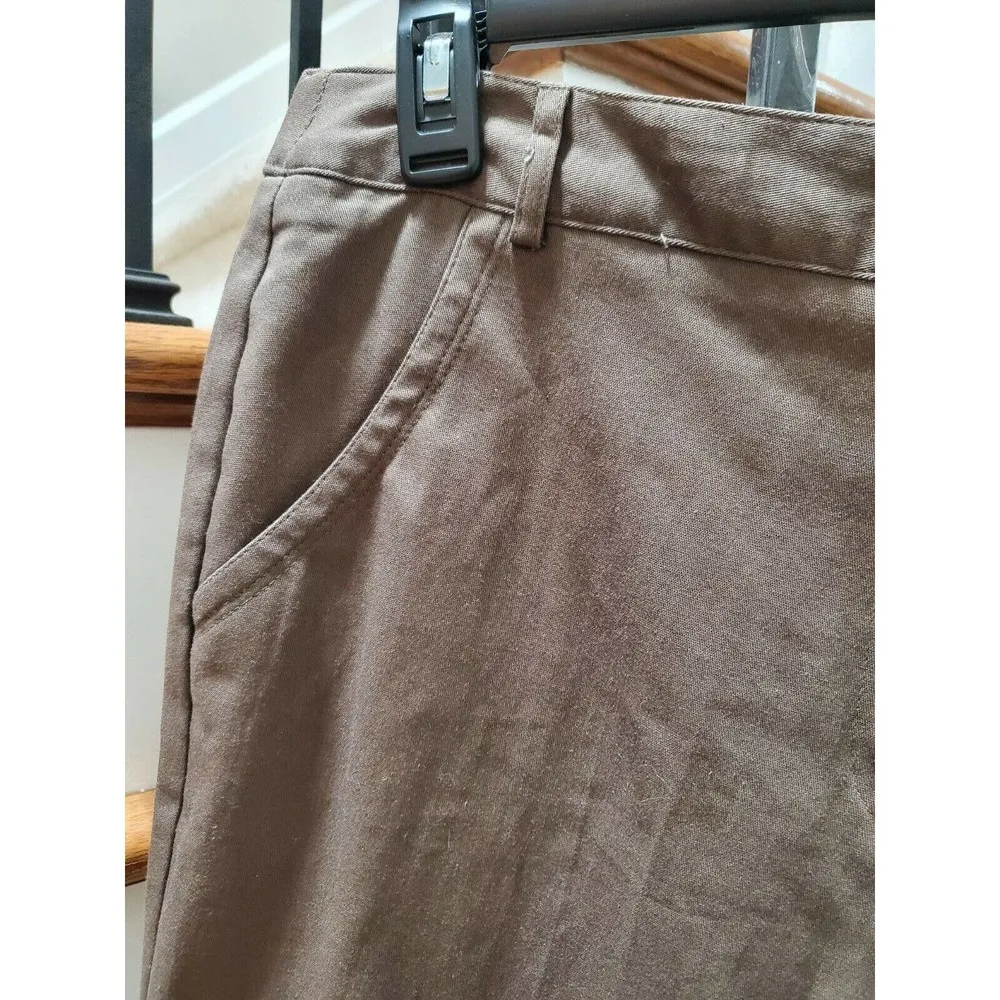 Counterparts Women's Solid Brown Polyester Mid Rise Comfort Waist capris 16 - Image 2