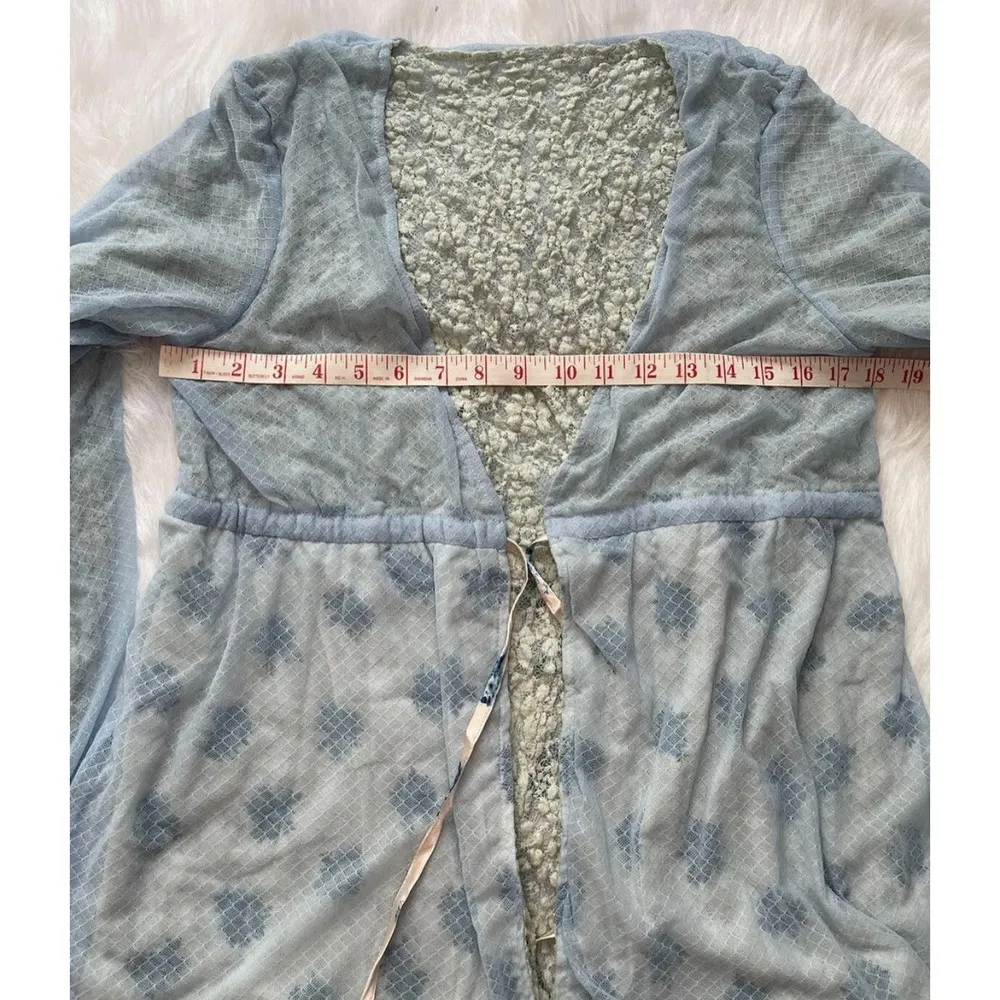 We are HAH Make it a Double Lace Robe French Blue Reversible Size Small - NWT - Image 9