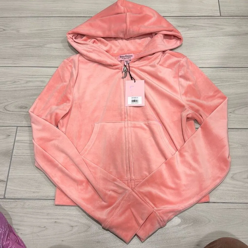 NWT juicy couture Strawberry ice pink track suit size medium   Bedazzled butt an - Image 9