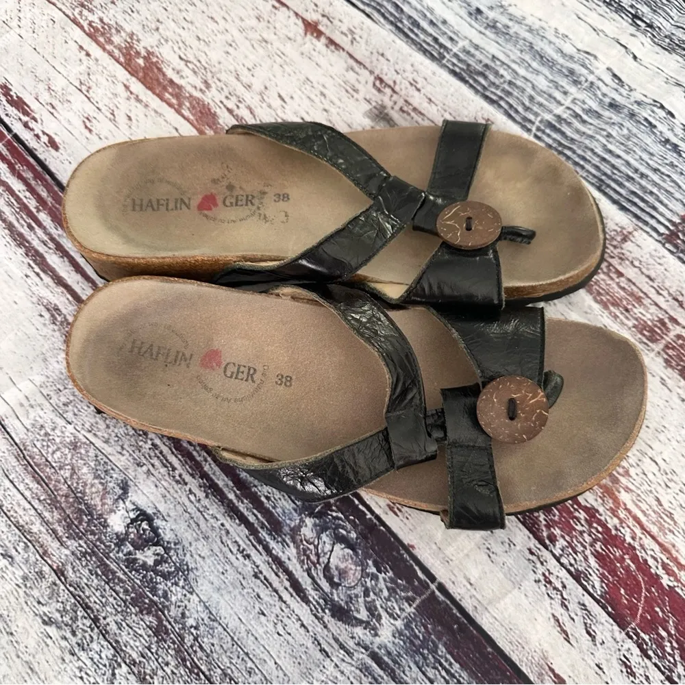 Haflinger Women’s Leather Sandals​ Tan Size 7 - Image 2