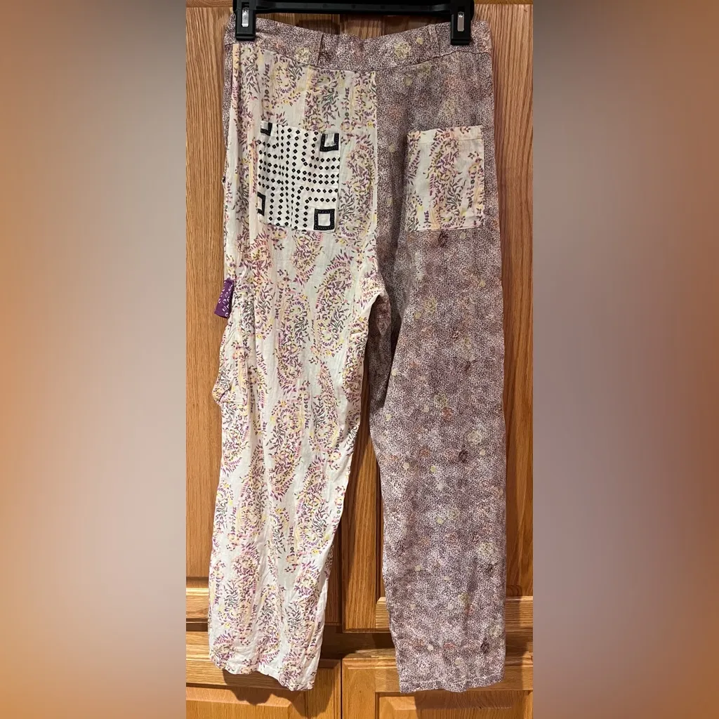 ZARA‎ Patchwork Sheer Lightweight Viscose Cargo Pants Size XS Style 6895/055 - Image 14