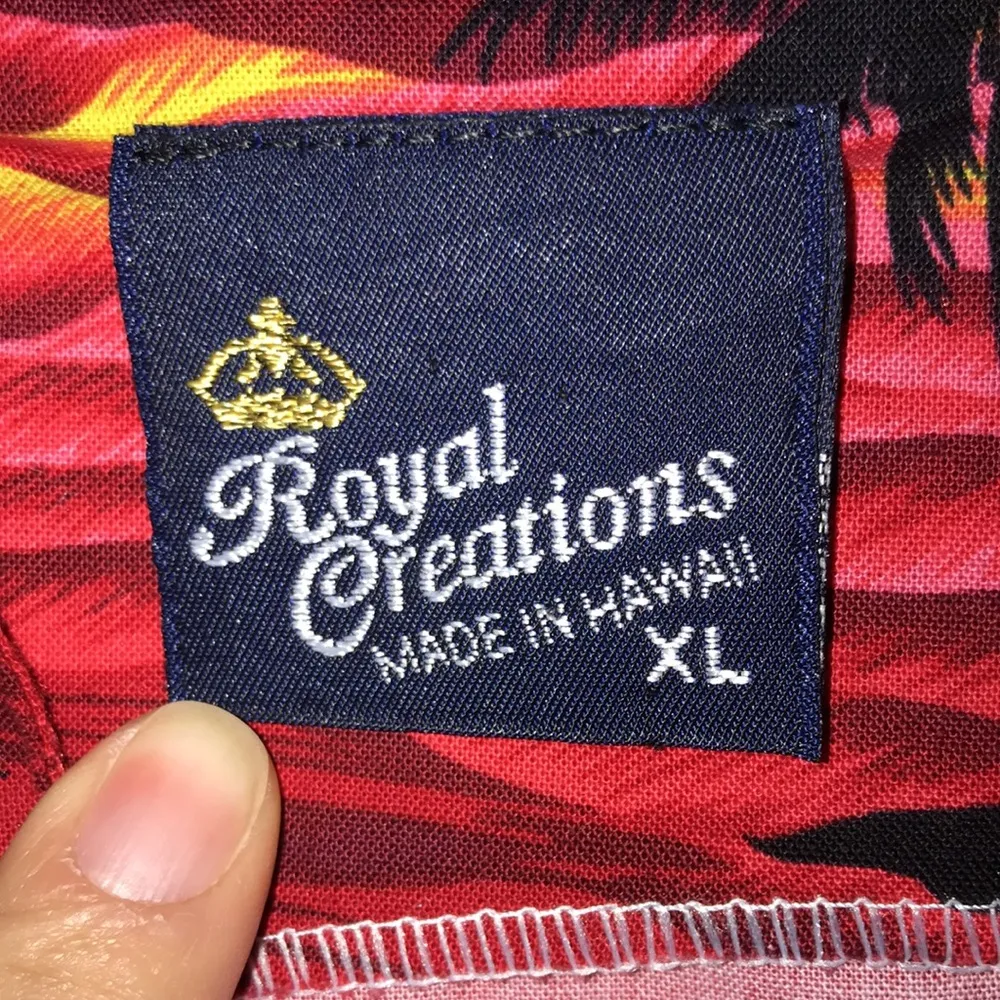 Vintage Royal Creations Women’s Beach “Aloha” Print Square Neck Tank Dress Red Size XL - Image 7