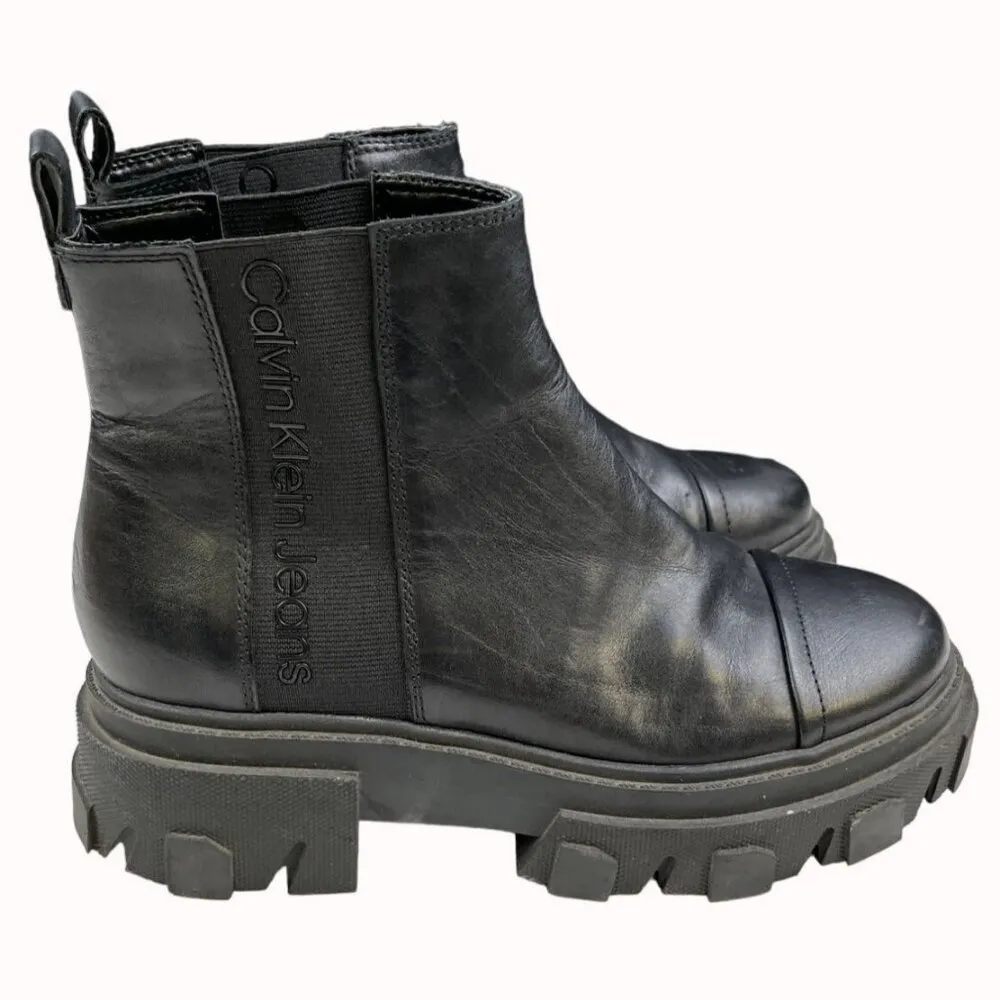 Calvin Klein Jeans Lorine Women's Black Shoes/Chelsea Boots Sz 7M SKU 4695 - Image 4