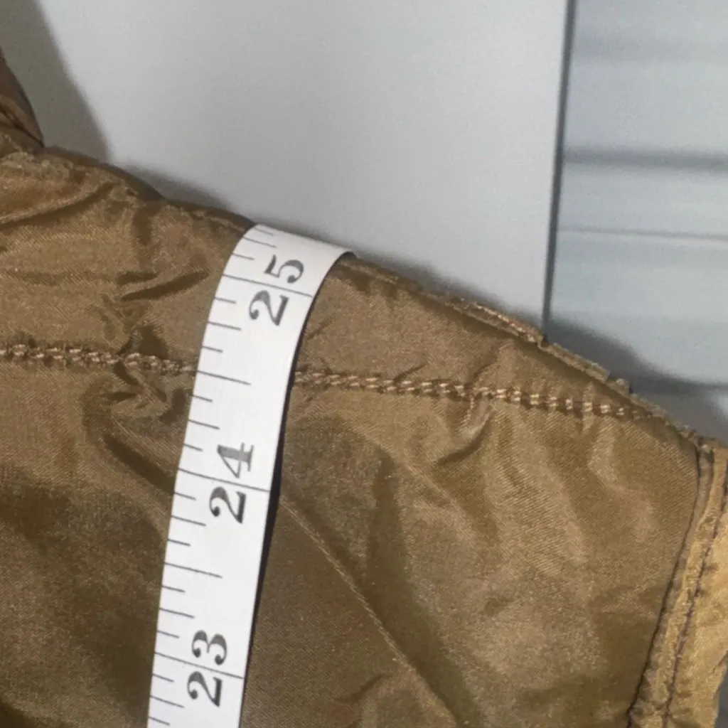 Vintage 1960s to 1970s Unbranded Brown Quilted Puffer Vest Men's Small to Med - Image 9