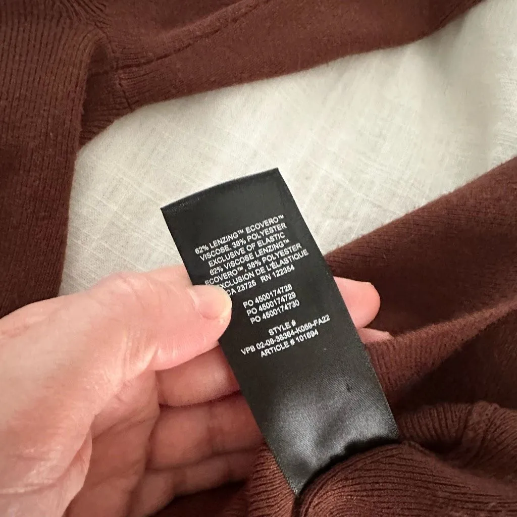 Aritzia Sunday Best Women’s Brown XS Turtleneck Sweater Dress - Image 5