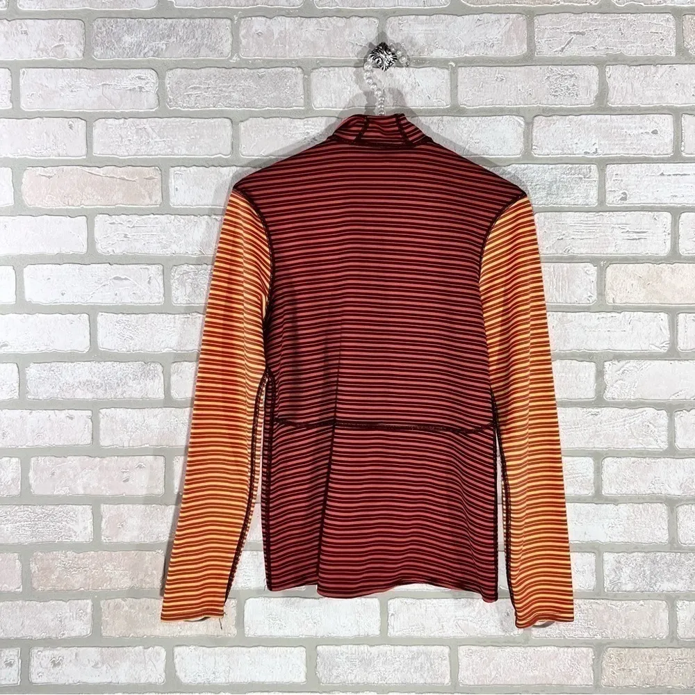 Patagonia Women’s Striped Quarter Zip Long Sleeve Pullover Size M - Image 6