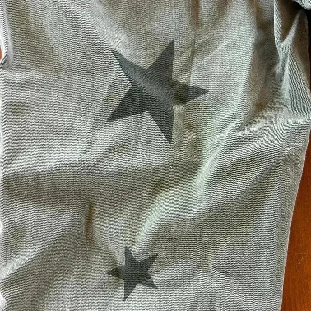 Sundry women's Gray Star-Printed Chino Pants Casual Slim Fit size 27 - Image 9