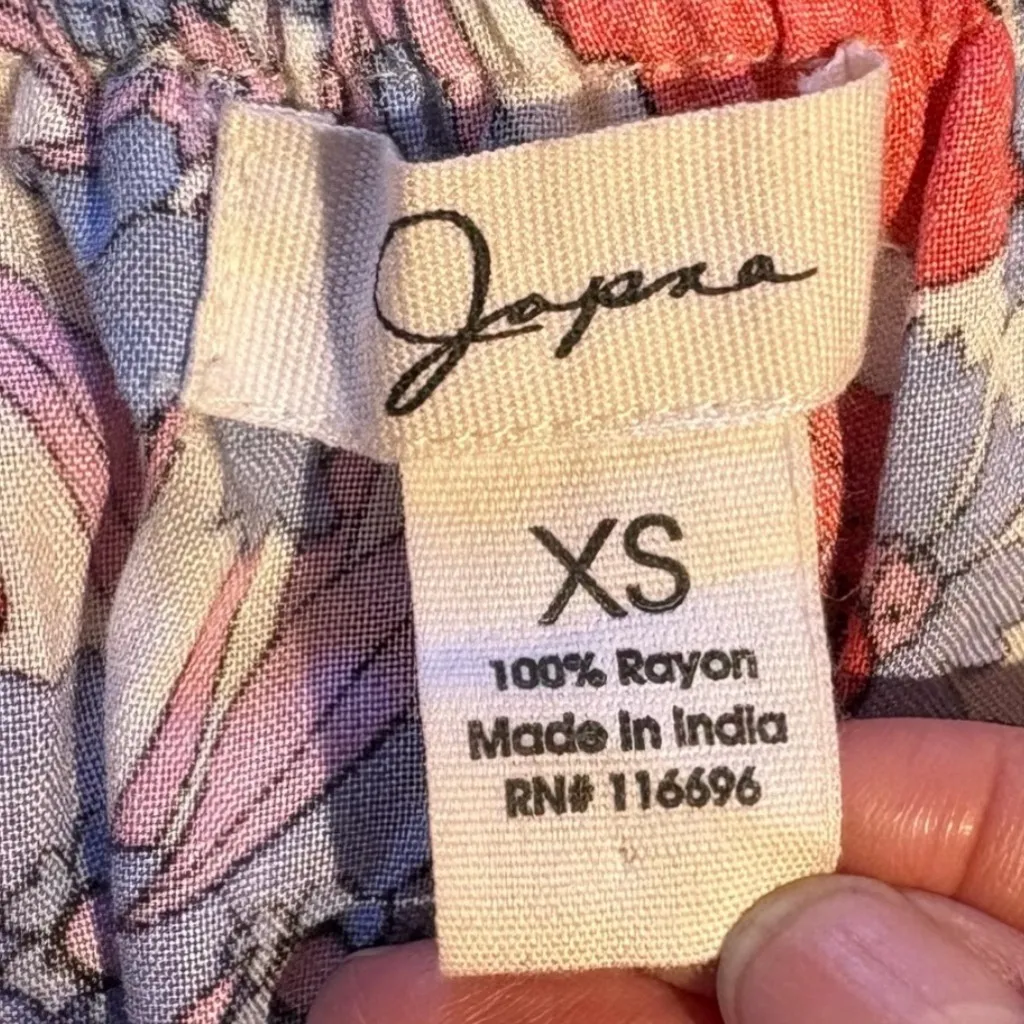 JAPNA -Strapless-Flutter Elastic Tassel Waist Slit  Maxi Dress Sz  X-Small💛 - Image 9