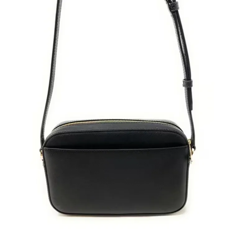 Michael Kors Black and Gold Crossbody Bag - Image 4