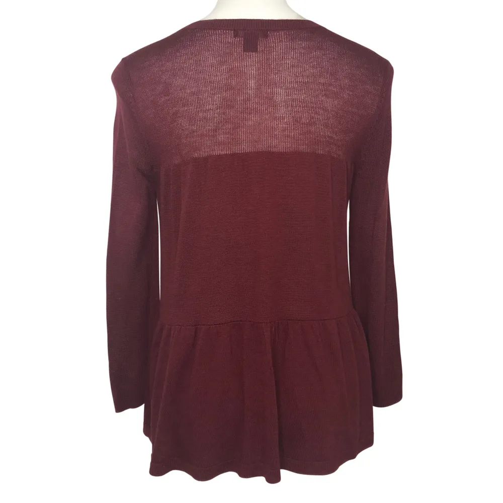 Burgundy Tiered Sweater - Size Medium - Image 6