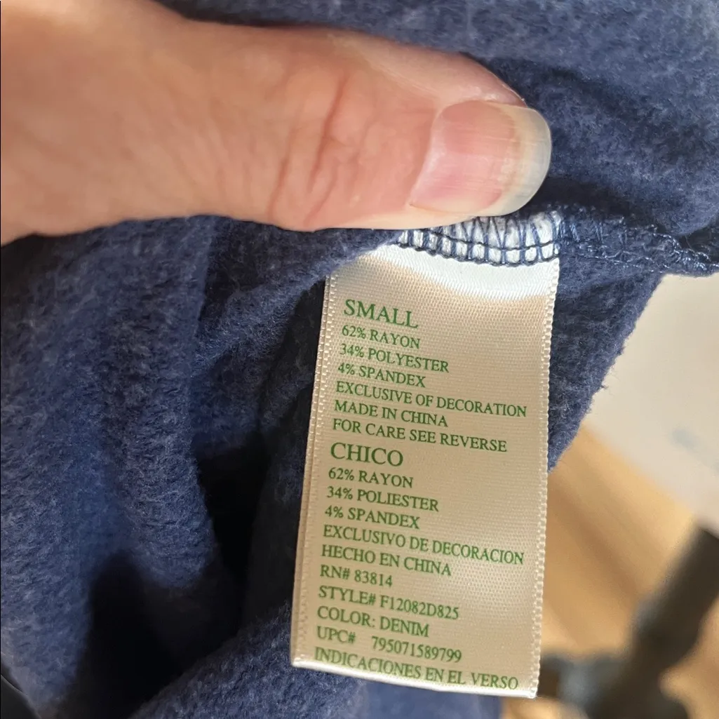 Cozy Blue Sweatshirt Green Tea Comfy Lightweight - Image 5