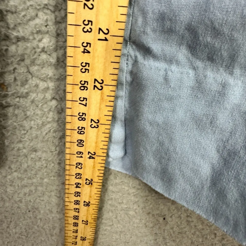 J Jill Linen Blend Cropped Pants Women Small Blue Minimalist Coastal Fisherman - Image 5