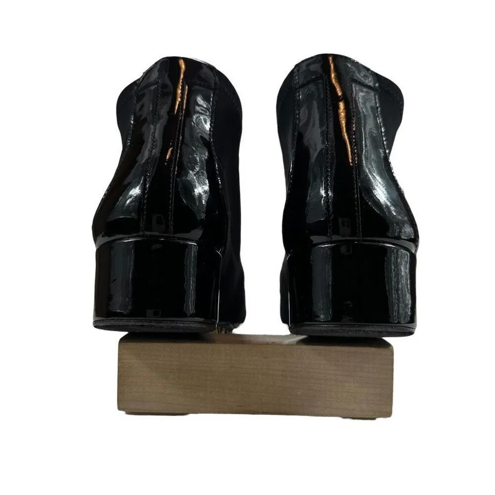 Taryn Rose Women's Camila Demi-Wedge Patent Leather Booties - Image 9