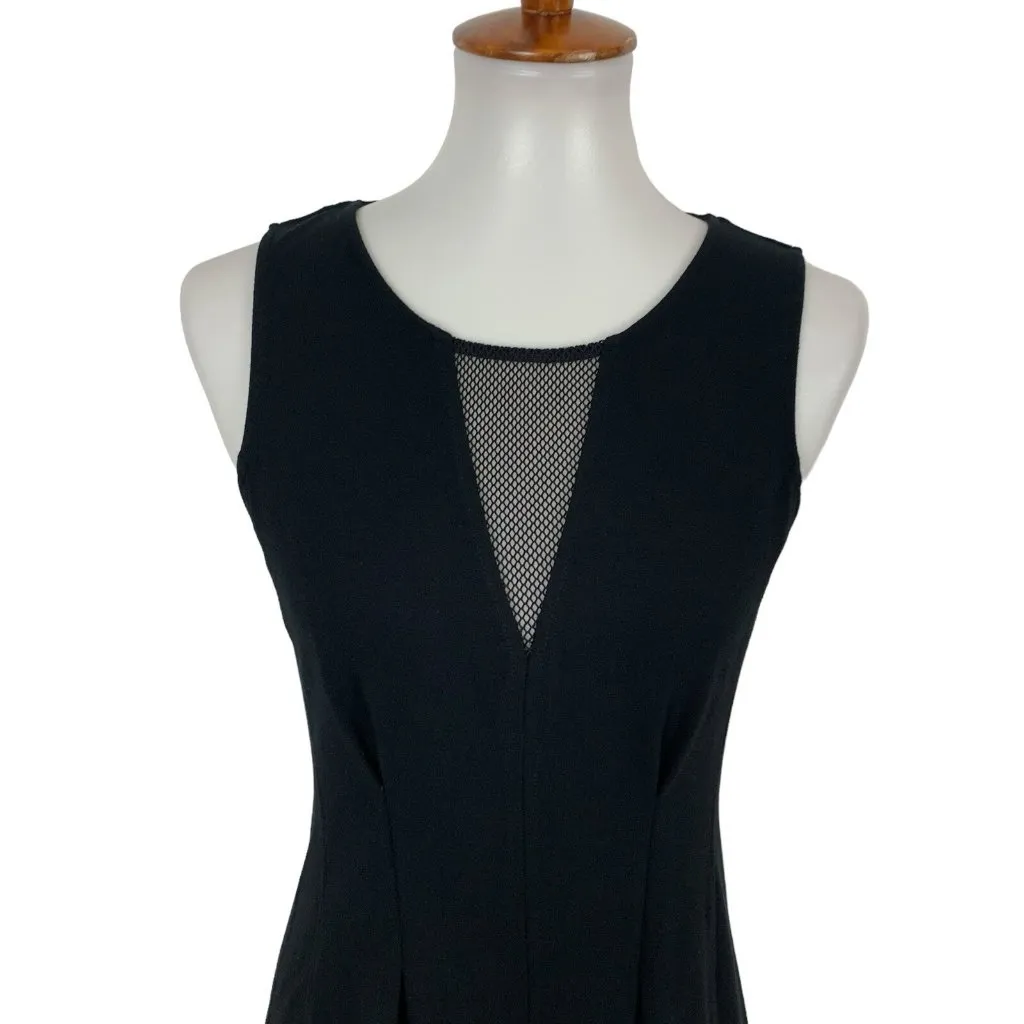 Aiko Mesh Dress Medium Black Sleeveless Back‎ Zip Sexy Party Clubwear - Image 2
