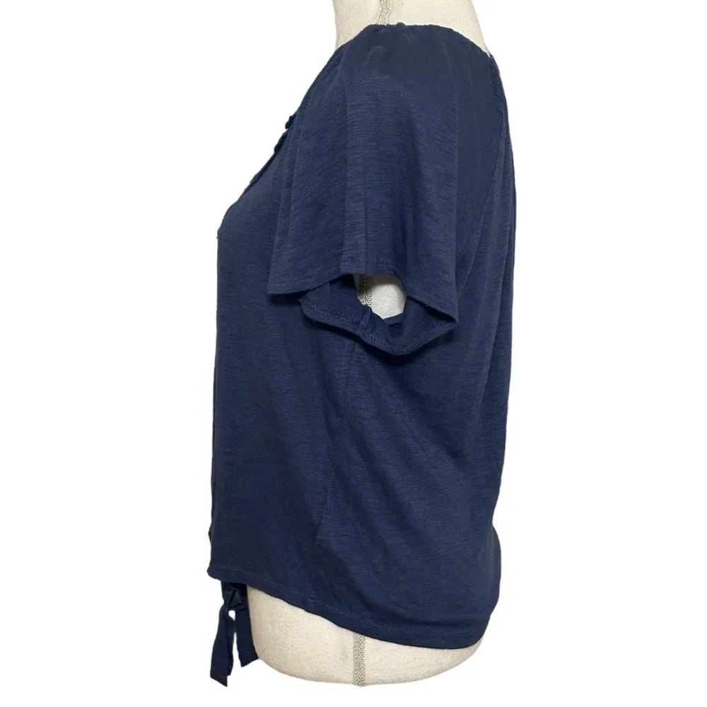 Aeropostale Blue Y2K Summer Top Off the Shoulder Front Knot NWOT - Image 3