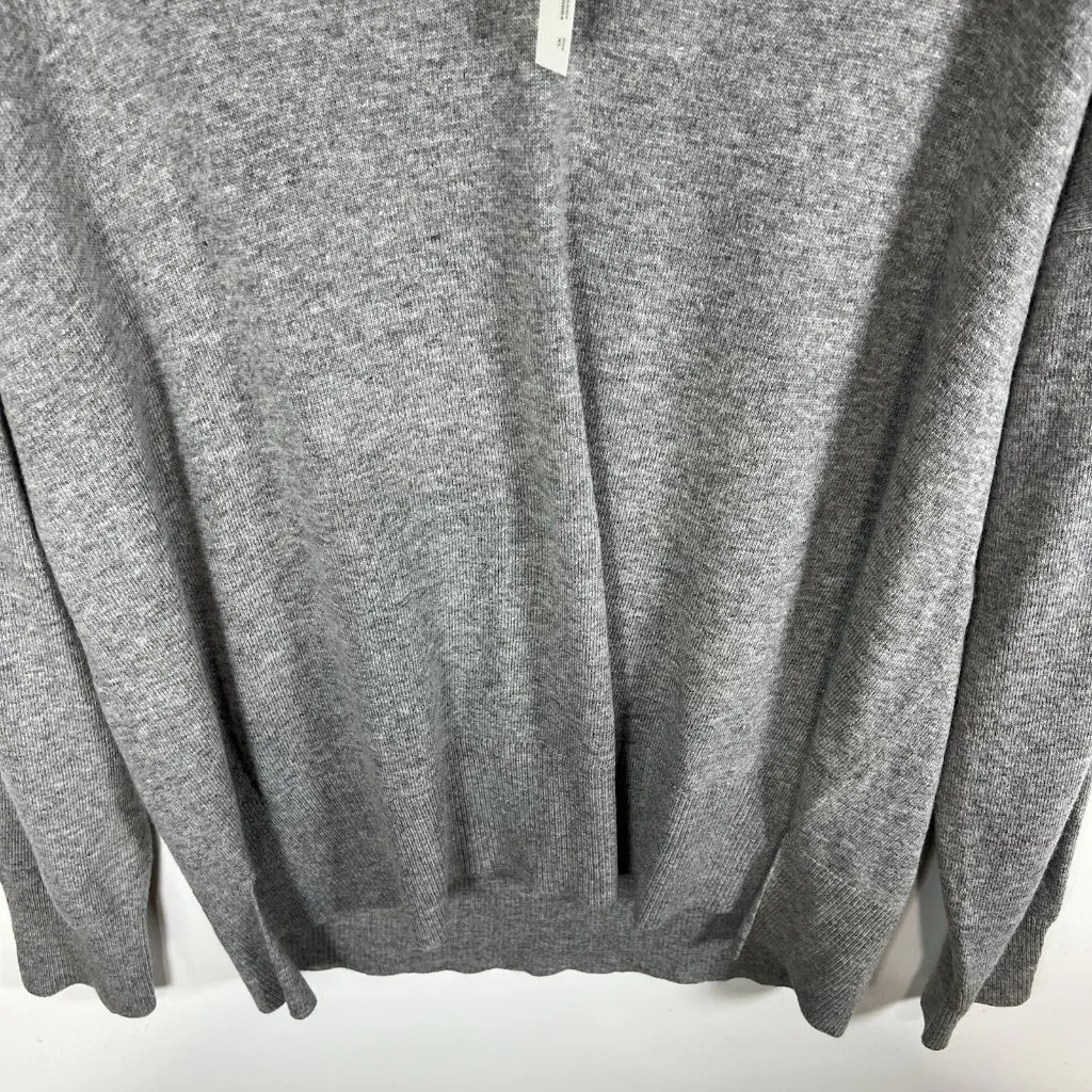 J Crew Sweater Women’s XL Grey Wool Blend V - Image 3