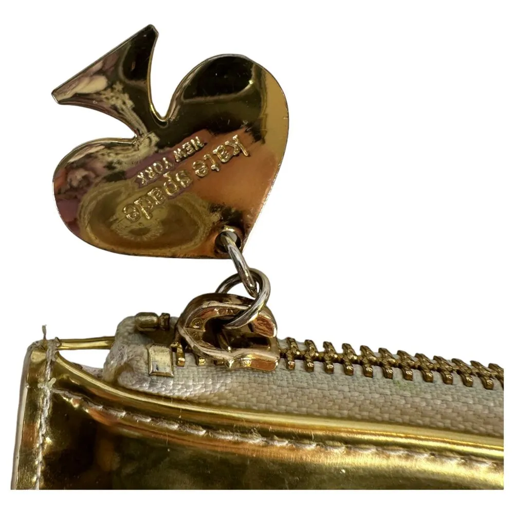 Kate Spade Gold Metallic Stripe Pouch - Image 3
