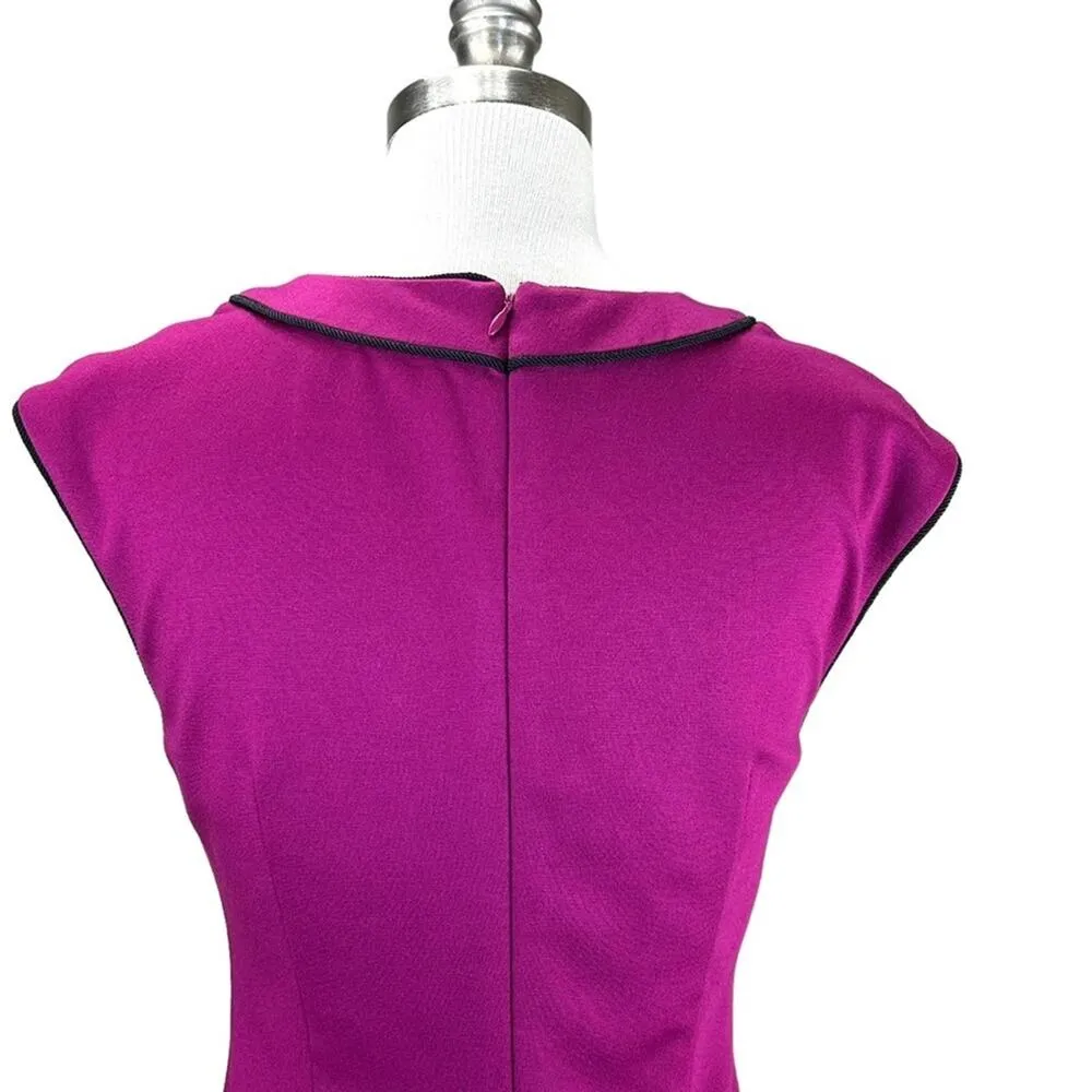 Trina Turk | S | Fong Ponte Knit Cap Sleeve Lined Resort Sheath Shift Mini Dress - Image 6