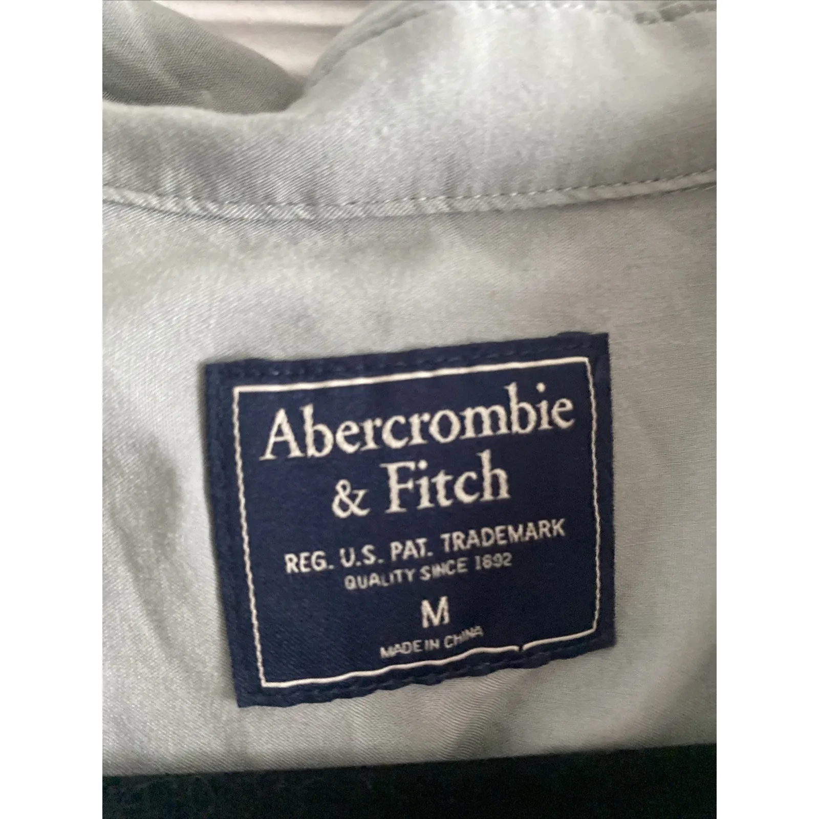 Abercrombie Fitch Womens‎ Medium Green Button Viscose Camp Shirt Workwear - Image 2