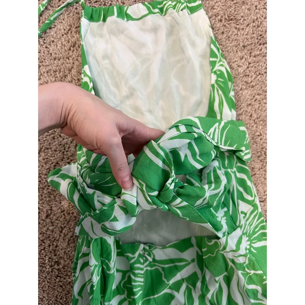 Revolve Faithfull the Brand Taormina Midi Dress El Marsa Floral Print Halter Med - Image 9