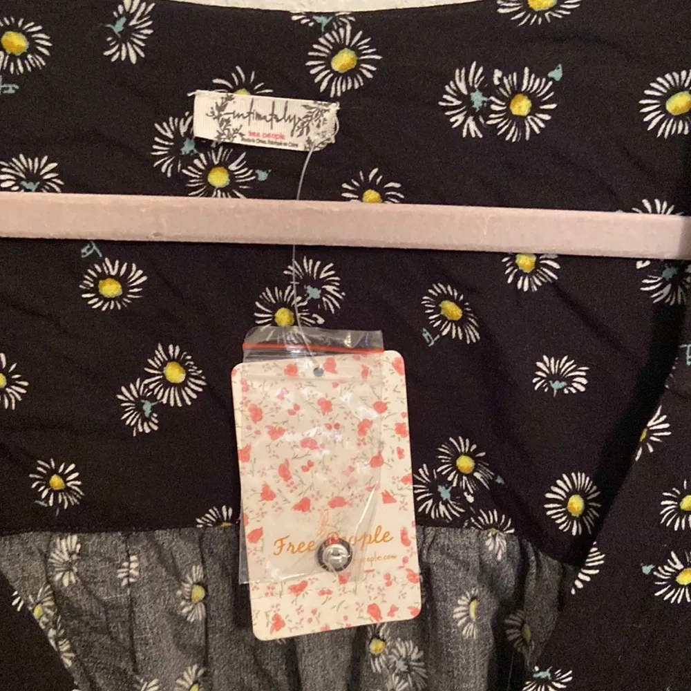 Free PEOPLE Intimately Black Daisy Bodysuit Top - Image 2