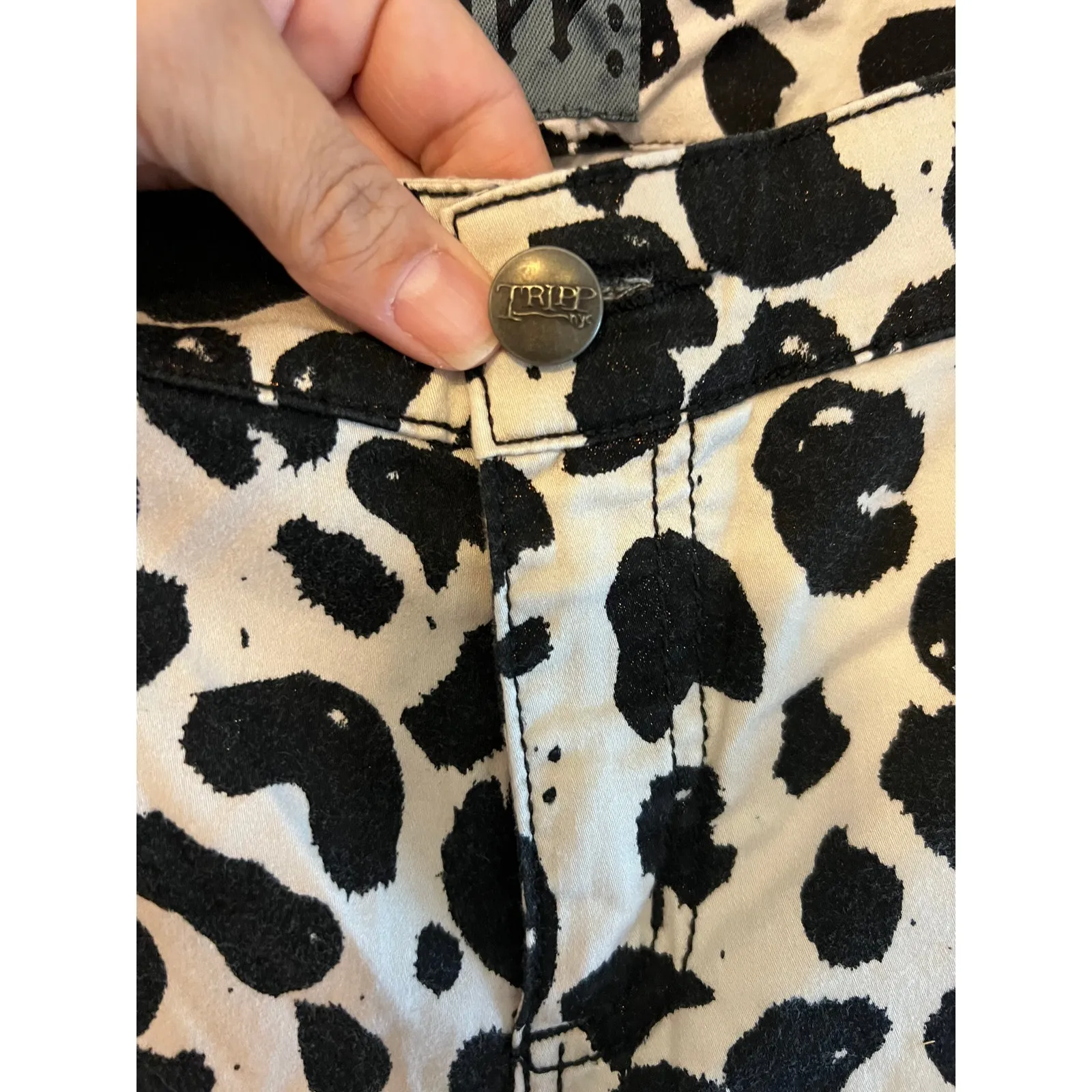 Tripp pants cheetah rock sz 13 Y2K vintage grunge streetwear 2000's - Image 2