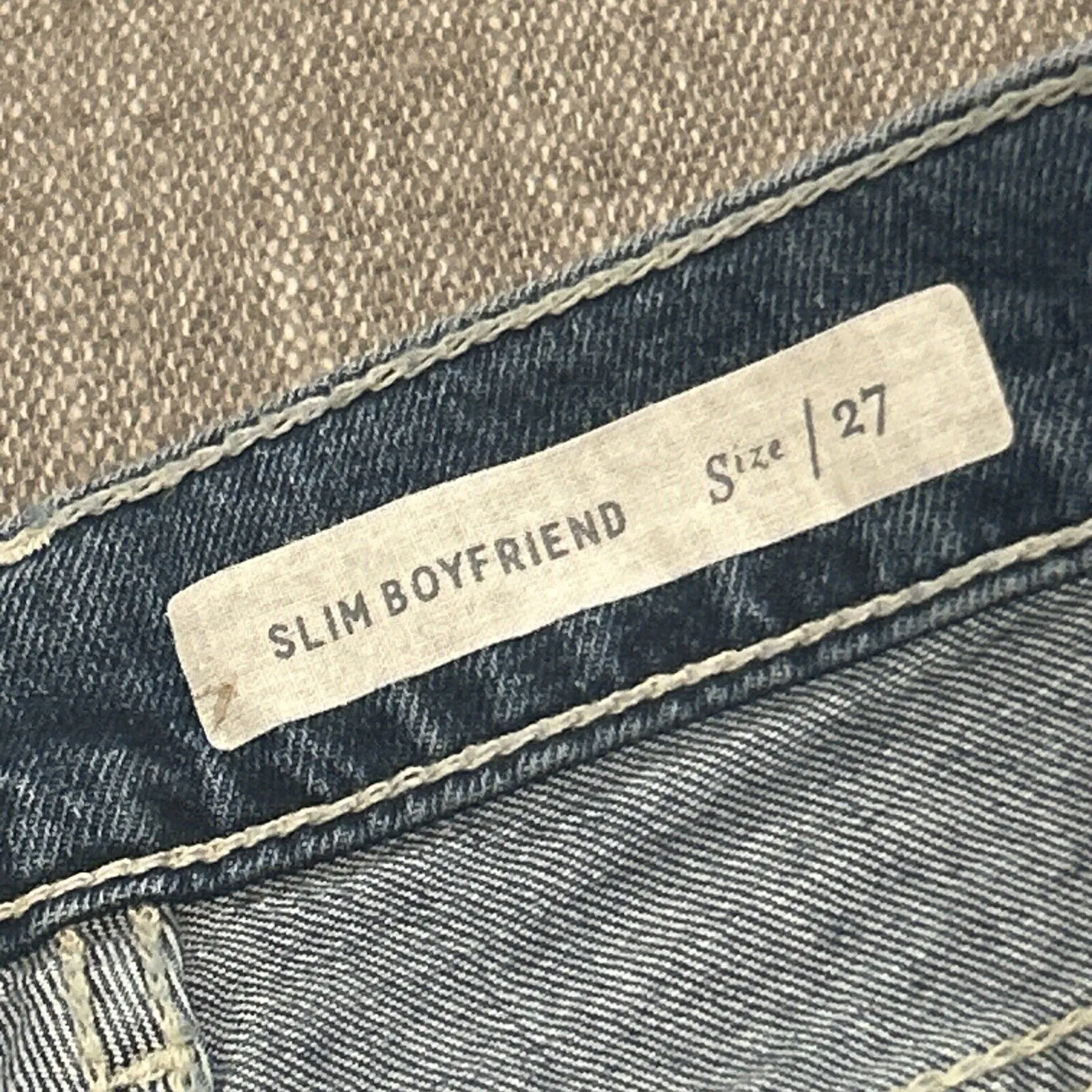 Pilcro Jeans Womens 27 Slim Boyfriend Cropped Raw Hem Embroidered Sequin Stars - Image 4