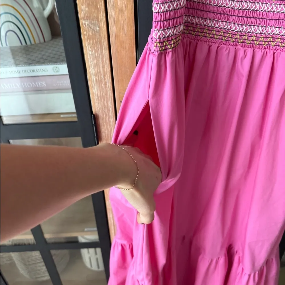 Strut & Bolt smocked maxi dress tiered ruffles flutter embroidered stitching nap - Image 7