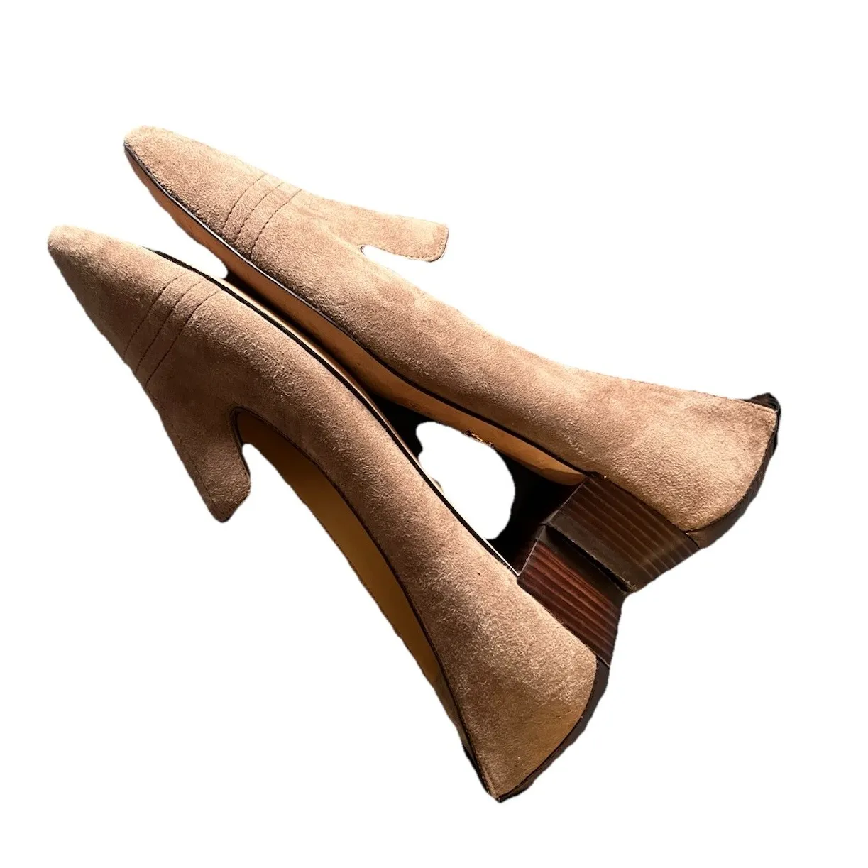 Vero Cuoio Vc Signature Vi-Nova Taupe Gray Brown Suede Slip On Loafers Size 8.5M - Image 5